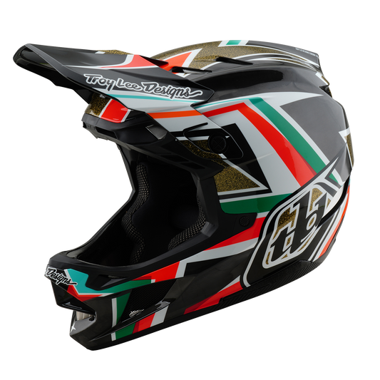 Troy Lee Designs D4 CARBON MIPS FRAMES Casco MTB Nero/Oro