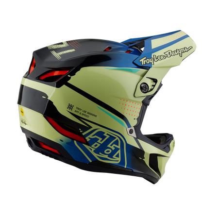 Casco MTB TROY LEE DESIGNS D4 COMPOSITE MIPS Drip Giallo