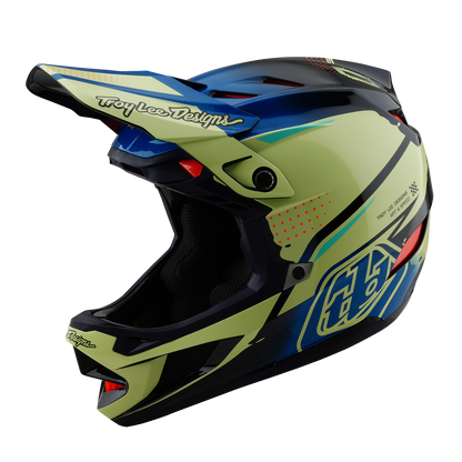 Casco MTB TROY LEE DESIGNS D4 COMPOSITE MIPS Drip Giallo