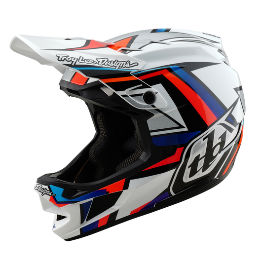Troy Lee Designs D4 COMPOSITE FRAMES Casco MTB Bianco/Grigio