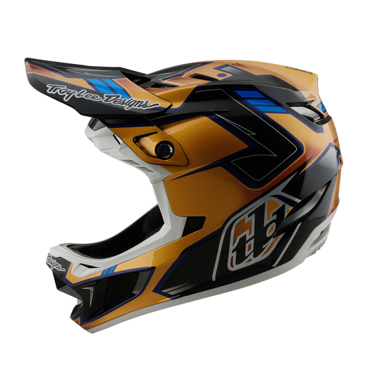 Troy Lee Designs D4 COMPOSITE MIPS ROYALTY Casco MTB nero/oro