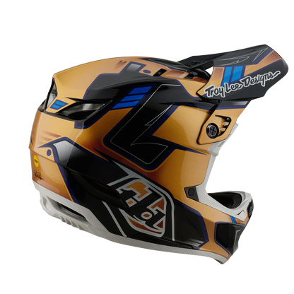 Casco MTB TROY LEE DESIGNS D4 COMPOSITE MIPS ROYALTY Nero/Oro