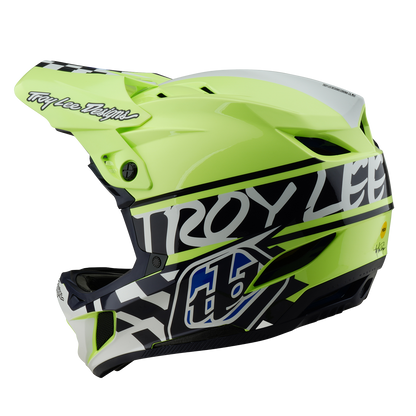 Casco MTB TROY LEE DESIGNS D4 POLYACRYLITE MIPS FIFTY 50 Giallo/Blu