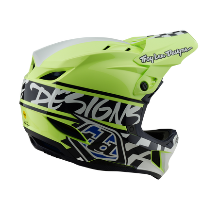Casco MTB TROY LEE DESIGNS D4 POLYACRYLITE MIPS FIFTY 50 Giallo/Blu