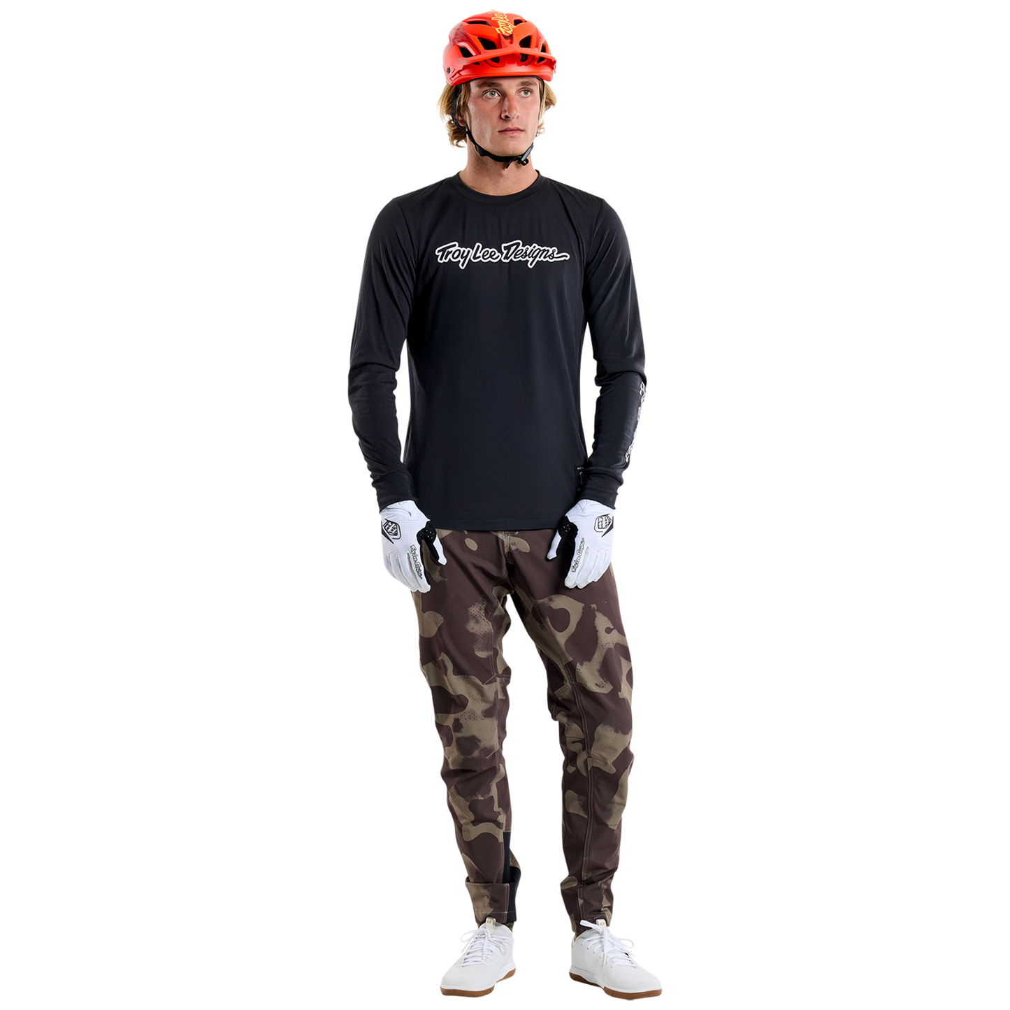 TROY LEE DESIGNS SKYLINE RIDE TEE SIGNATURE Maglia a maniche lunghe nera 2025