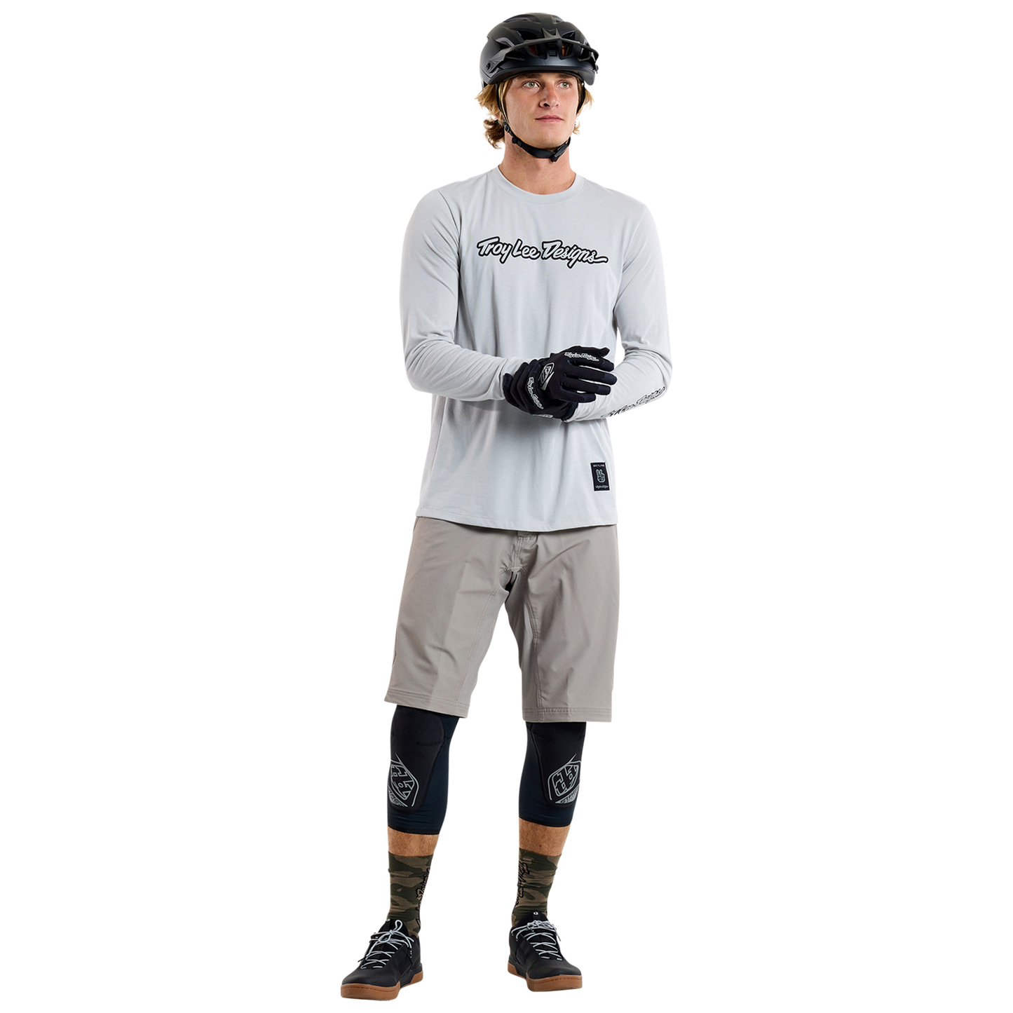 TROY LEE DESIGNS SKYLINE RIDE TEE SIGNATURE Maglia a maniche lunghe grigio 2025