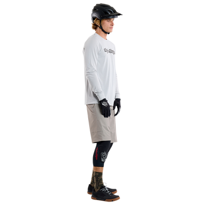 Maglia TROY LEE DESIGNS SKYLINE RIDE TEE SIGNATURE Maniche Lunghe Grigio