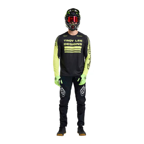 TROY LEE DESIGNS SPRINT Maglia a maniche lunghe nero/giallo