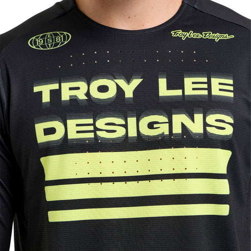 TROY LEE DESIGNS SPRINT Maglia a maniche lunghe nero/giallo