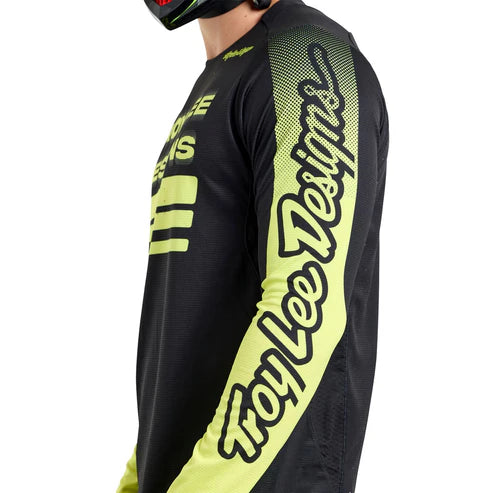 TROY LEE DESIGNS SPRINT Maglia a maniche lunghe nero/giallo