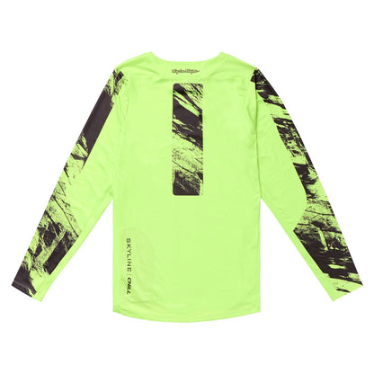 Maglia TROY LEE DESIGNS SKYLINE CHILL ROCKSLIDE Maniche Lunghe Gialla