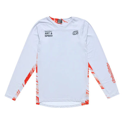 Maglia TROY LEE DESIGNS SKYLINE Maniche Lunghe Bianco/Rosso