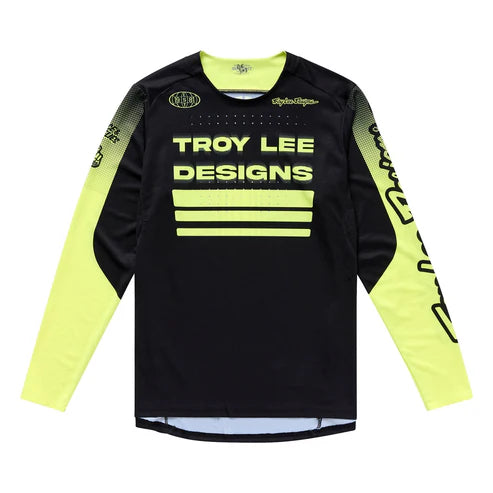 TROY LEE DESIGNS SPRINT Maglia a maniche lunghe nero/giallo