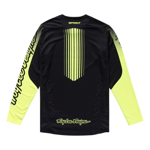 TROY LEE DESIGNS SPRINT Maglia a maniche lunghe nero/giallo