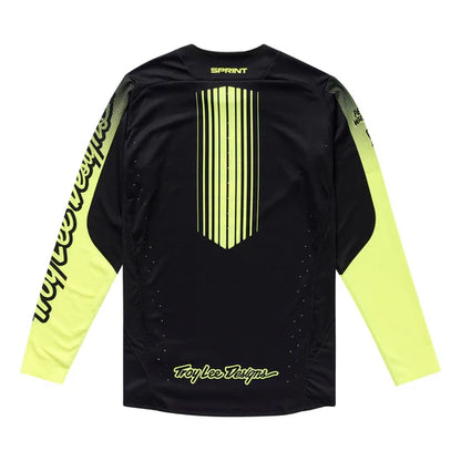 Maglia TROY LEE DESIGNS SPRINT Maniche Lunghe Nero/Giallo