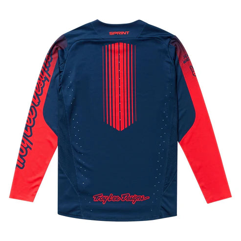 TROY LEE DESIGNS SPRINT Maglia a maniche lunghe blu/rosso