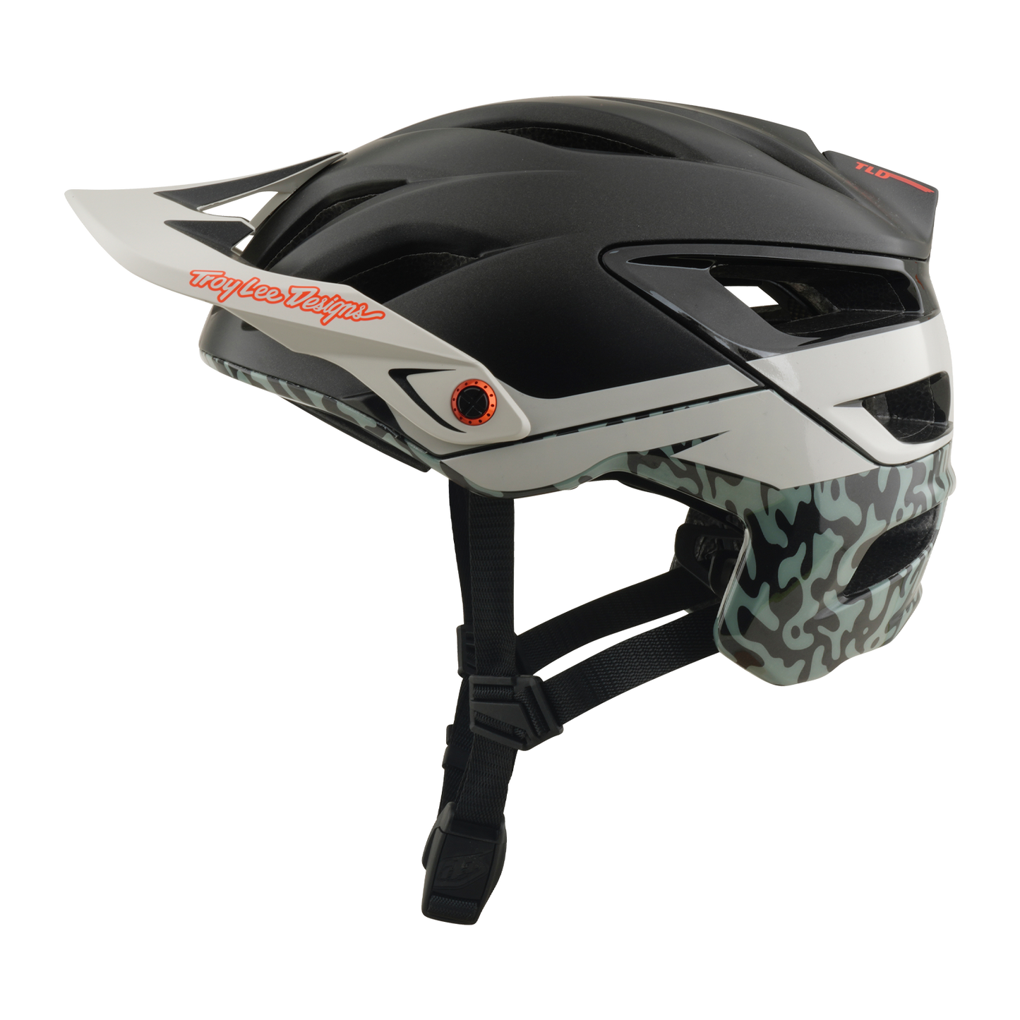 Casco MTB TROY LEE DESIGNS A3 MIPS HALO PUMICE Antracite/Bianco