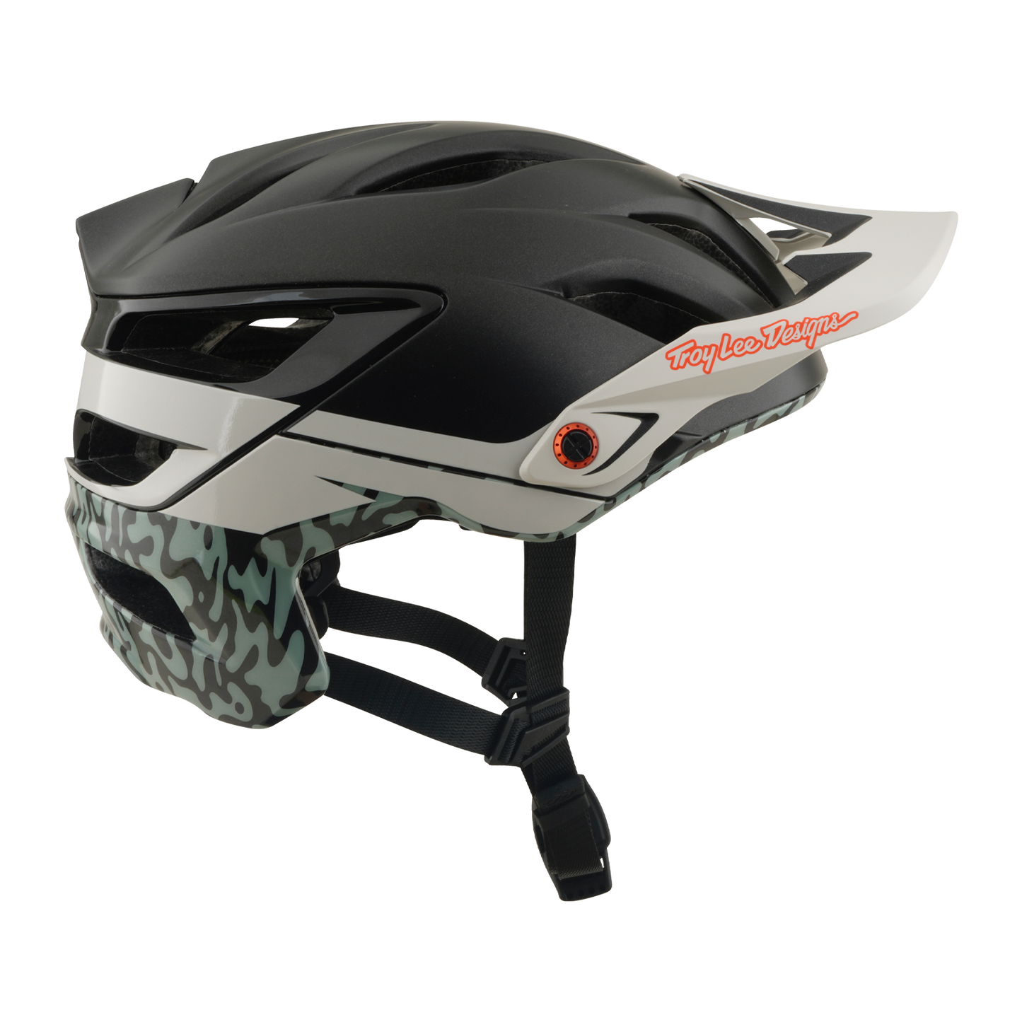 Casco MTB TROY LEE DESIGNS A3 MIPS HALO PUMICE Antracite/Bianco