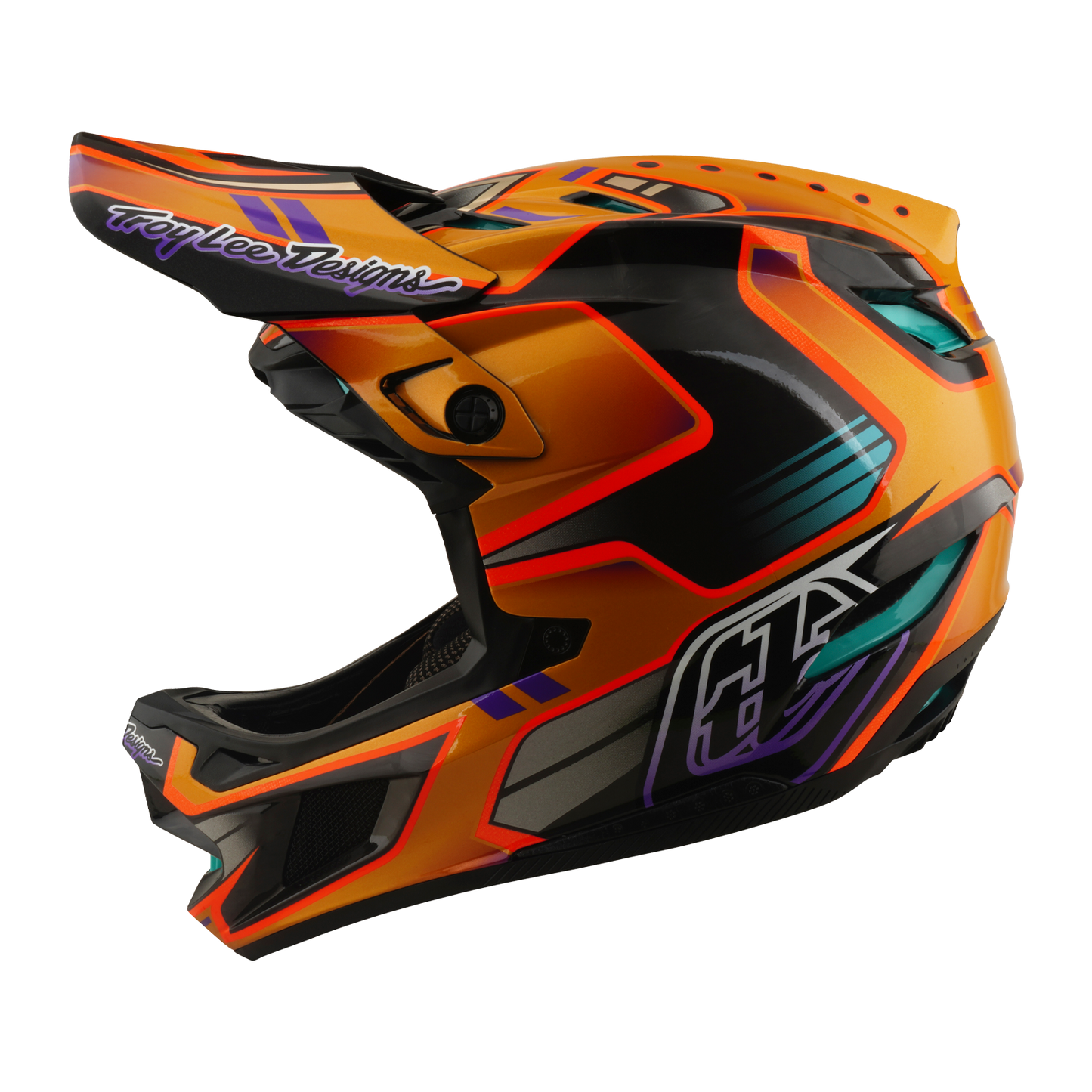 Casco MTB TROY LEE DESIGNS D4 CARBON MIPS Crest Gold