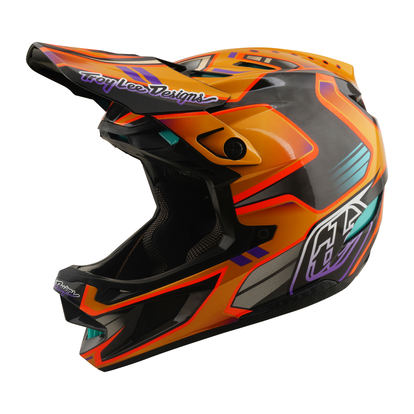 Casco MTB TROY LEE DESIGNS D4 CARBON MIPS Crest Gold