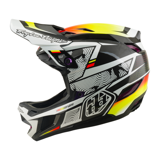 TROY LEE DESIGNS D4 CARBON MIPS Casco MTB foderato Nero/Giallo