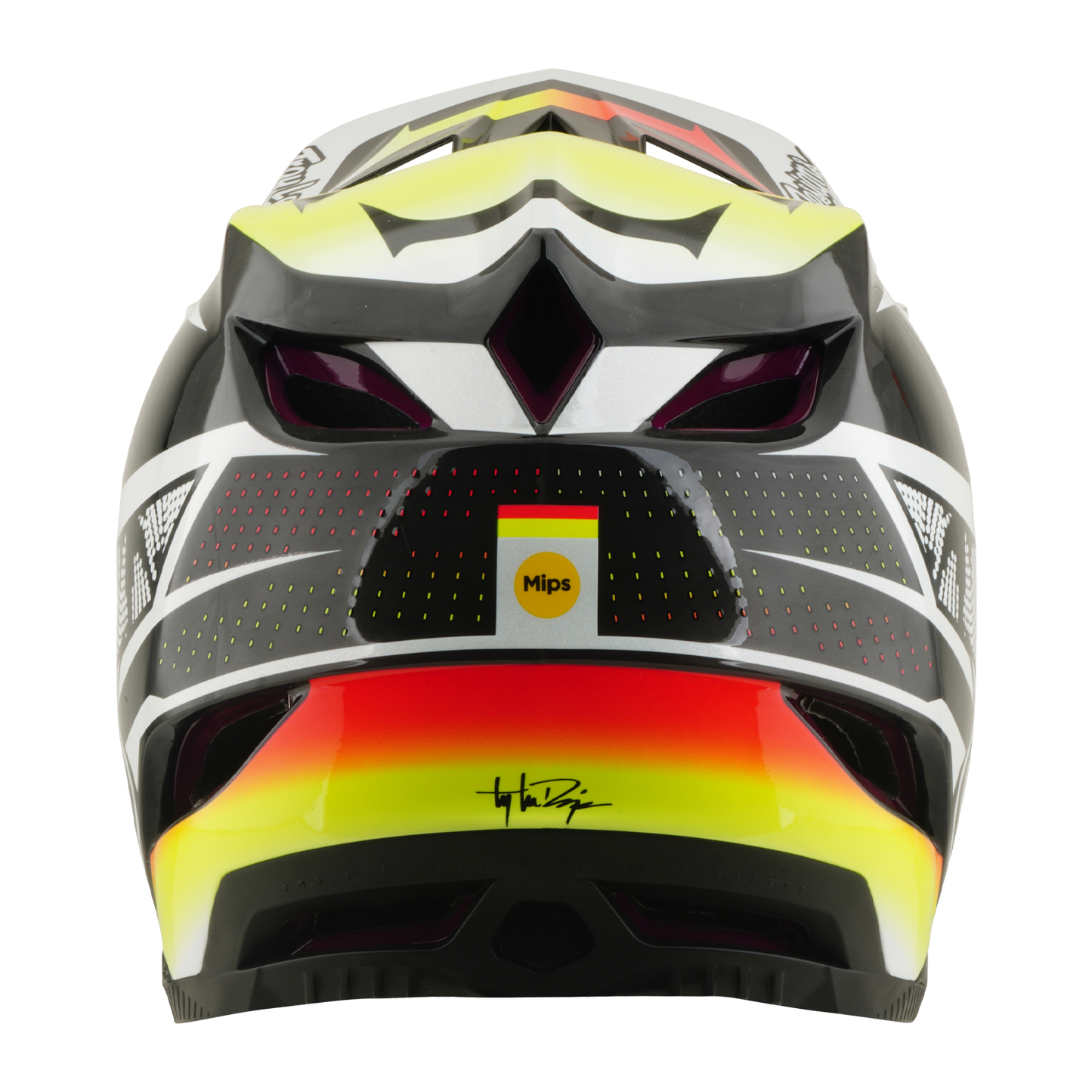TROY LEE DESIGNS D4 CARBON MIPS Casco MTB foderato Nero/Giallo