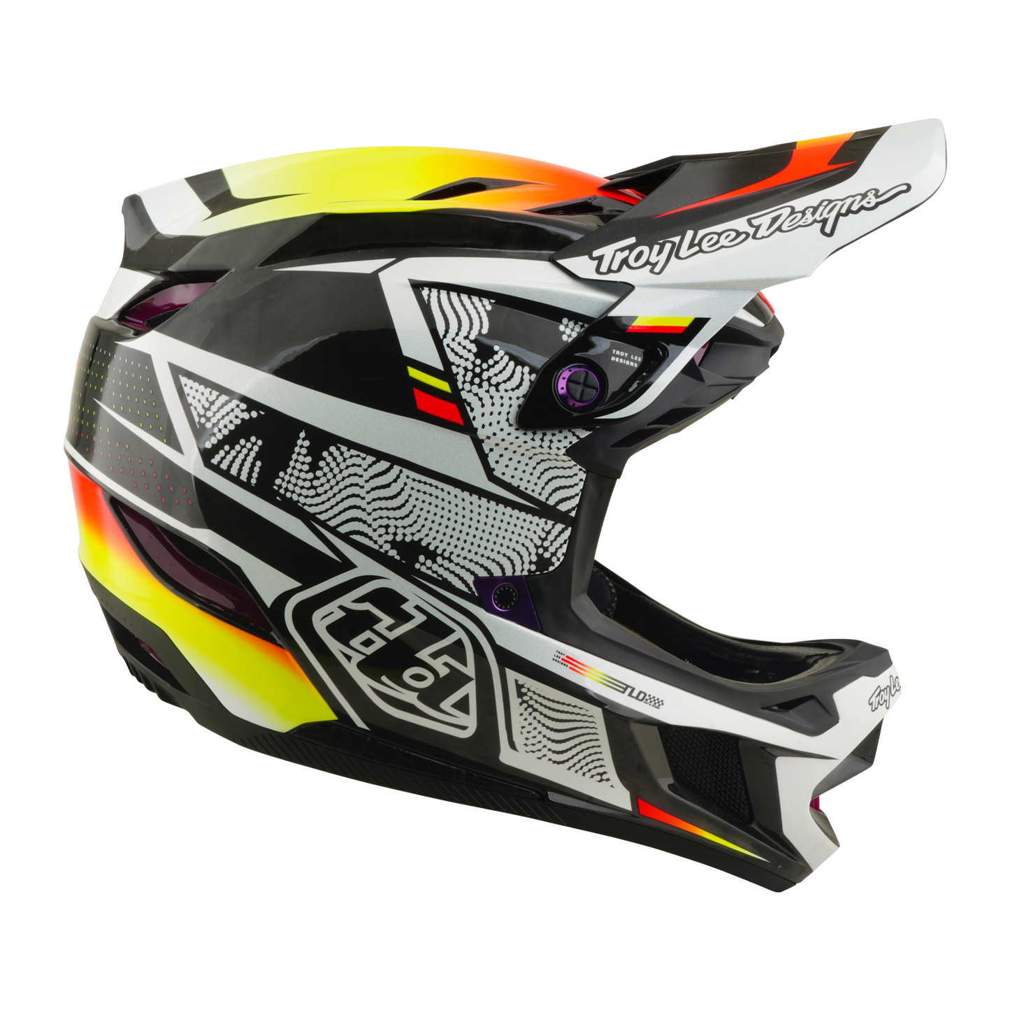 TROY LEE DESIGNS D4 CARBON MIPS Casco MTB foderato Nero/Giallo