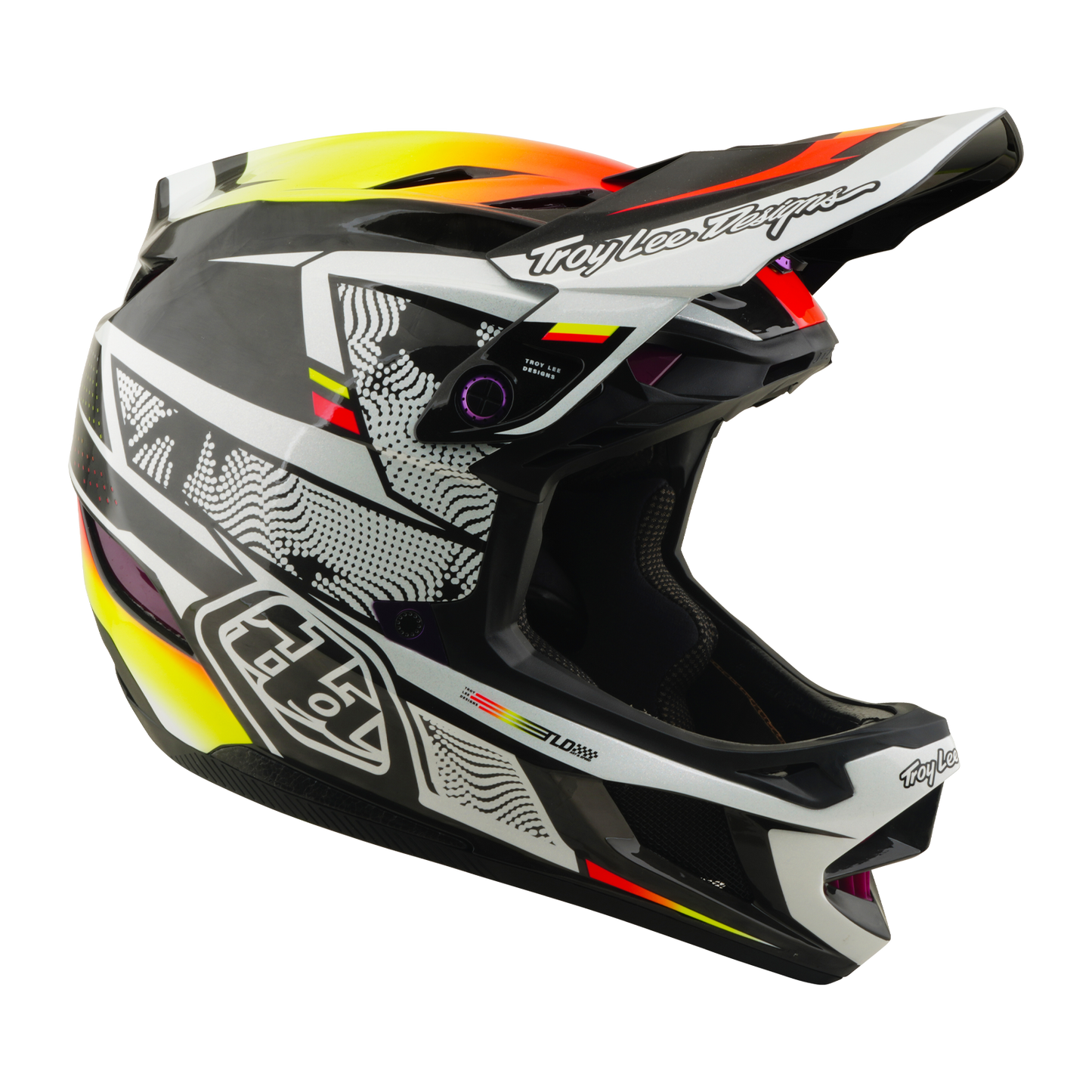 TROY LEE DESIGNS D4 CARBON MIPS Casco MTB foderato Nero/Giallo