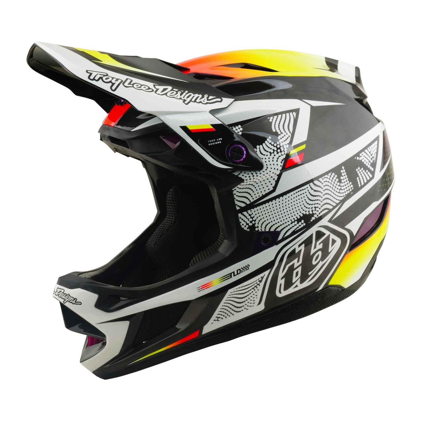 TROY LEE DESIGNS D4 CARBON MIPS Casco MTB foderato Nero/Giallo