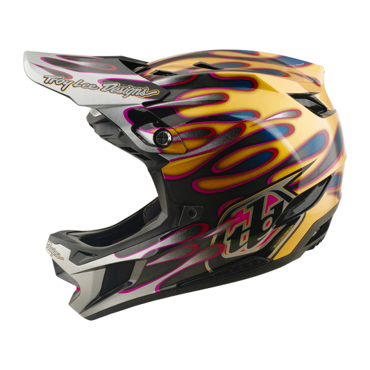 Casco MTB TROY LEE DESIGNS D4 CARBON MIPS Overspray Oro/Nero