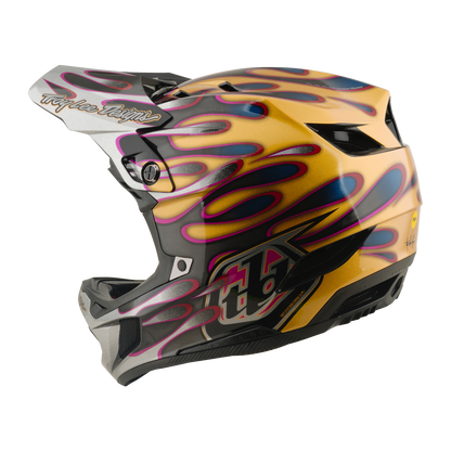 Casco MTB TROY LEE DESIGNS D4 CARBON MIPS Overspray Gold/Nero