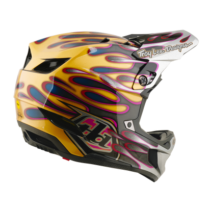 Casco MTB TROY LEE DESIGNS D4 CARBON MIPS Overspray Gold/Nero