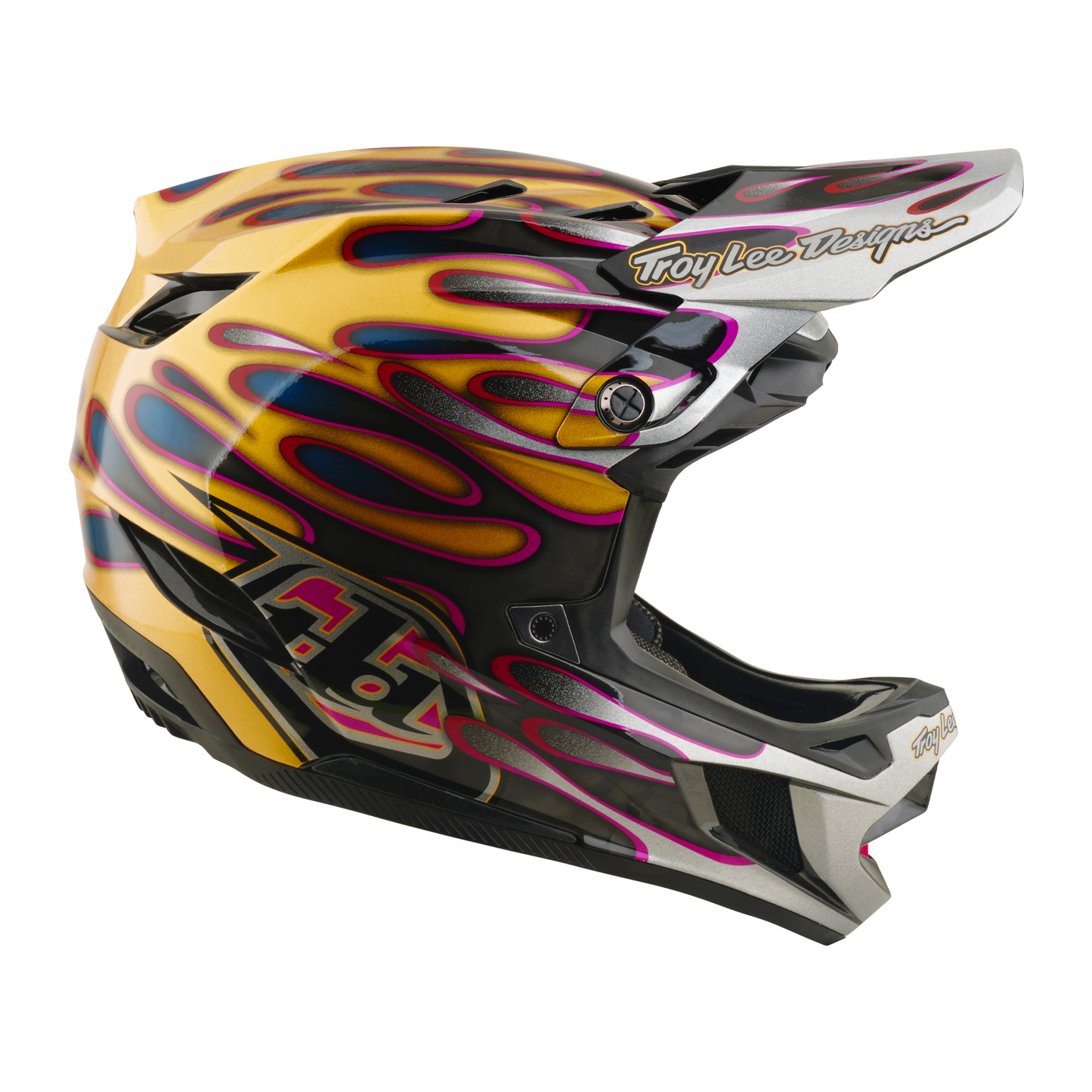 Casco MTB TROY LEE DESIGNS D4 CARBON MIPS Overspray Oro/Nero