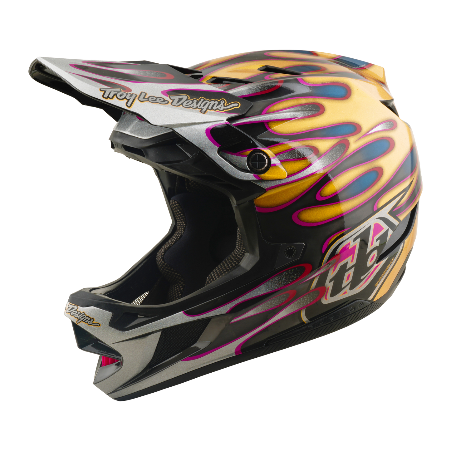 Casco MTB TROY LEE DESIGNS D4 CARBON MIPS Overspray Oro/Nero