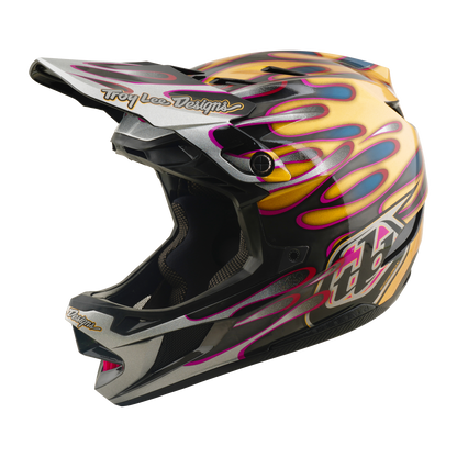 Casco MTB TROY LEE DESIGNS D4 CARBON MIPS Overspray Gold/Nero