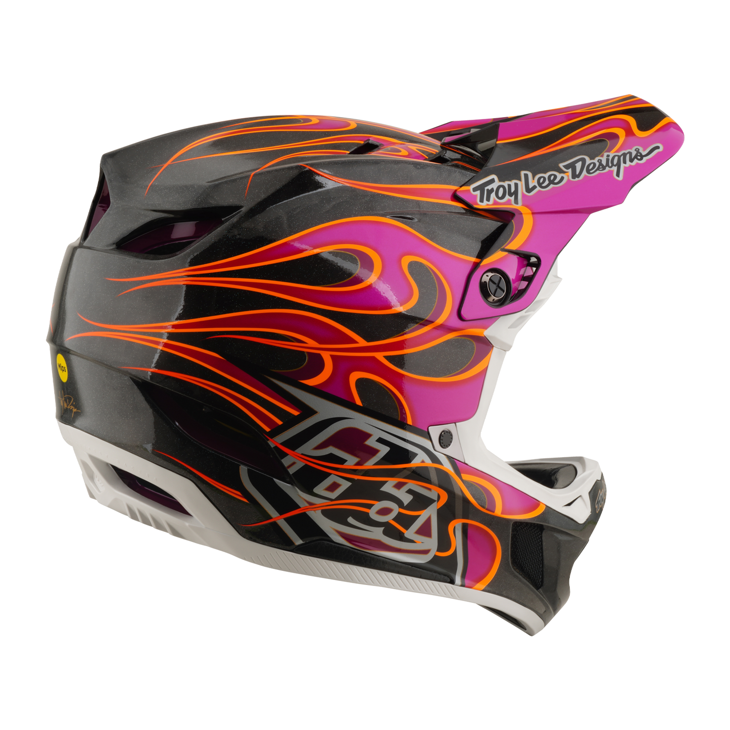 Casco da MTB TROY LEE DESIGNS D4 CARBON MIPS Carbonio Torched/Magenta
