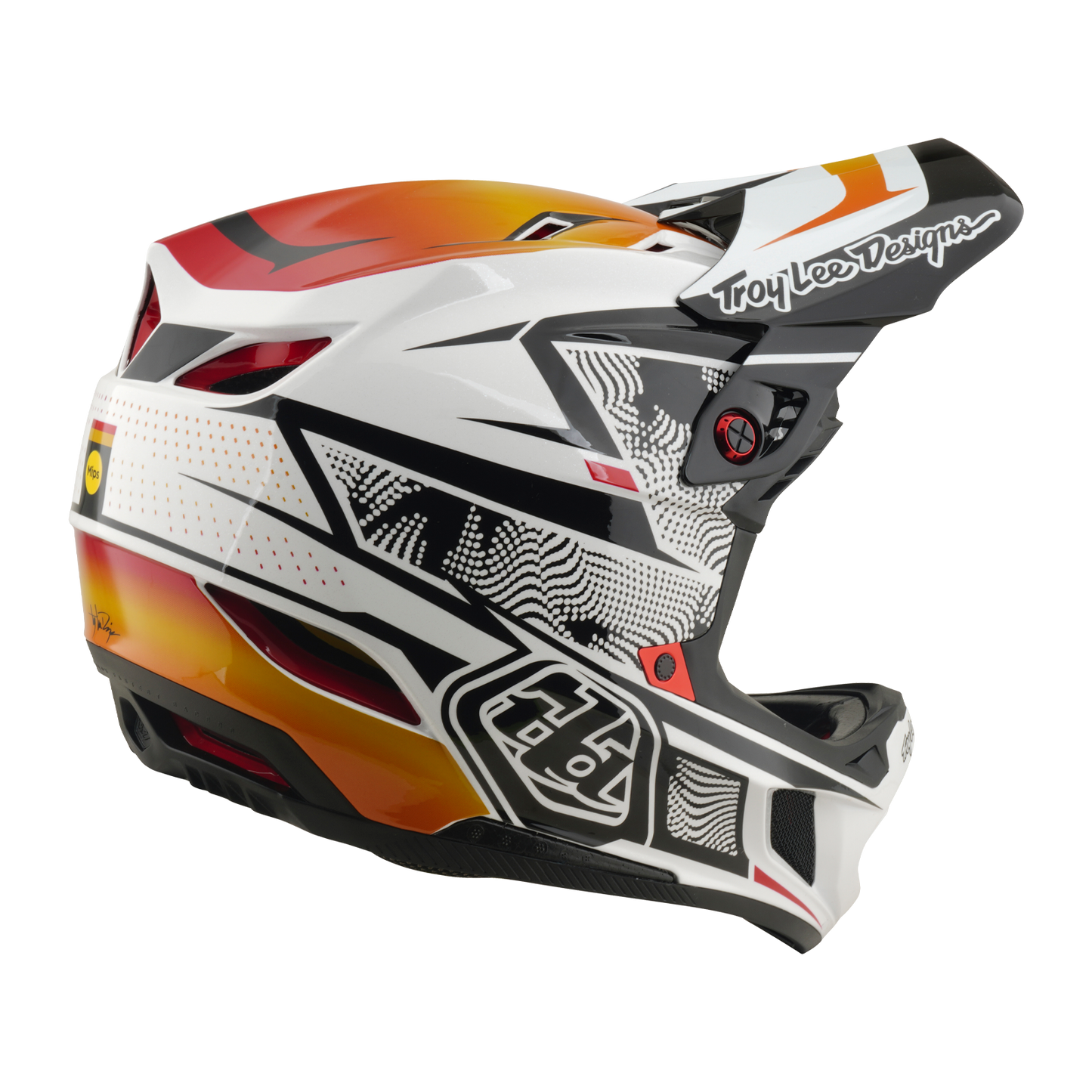 Casco MTB TROY LEE DESIGNS D4 COMPOSITE MIPS LINED UP Bianco
