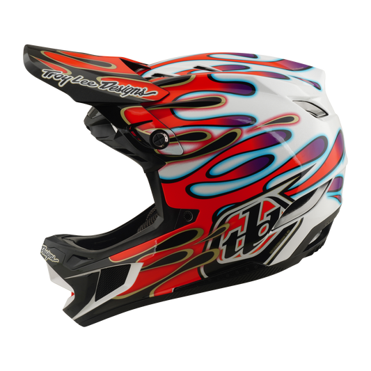 Casco MTB TROY LEE DESIGNS D4 COMPOSITE MIPS OVERSPRAY Bianco/Rosso