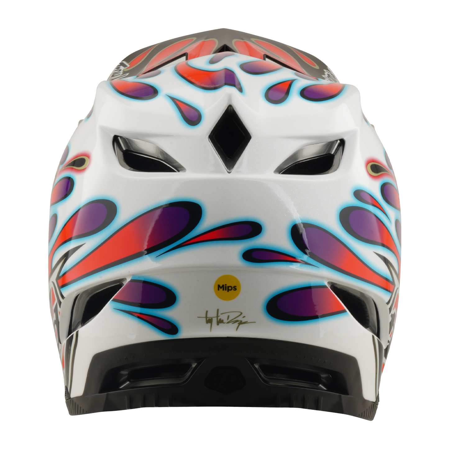 Casco MTB TROY LEE DESIGNS D4 COMPOSITE MIPS OVERSPRAY Bianco/Rosso
