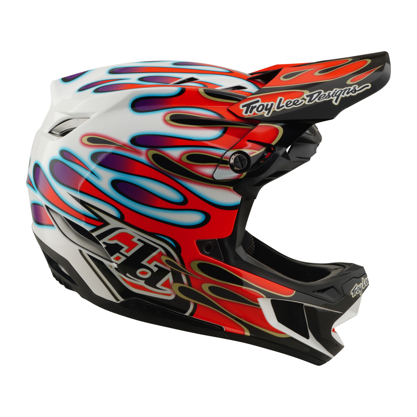 Casco MTB TROY LEE DESIGNS D4 COMPOSITE MIPS OVERSPRAY Bianco/Rosso