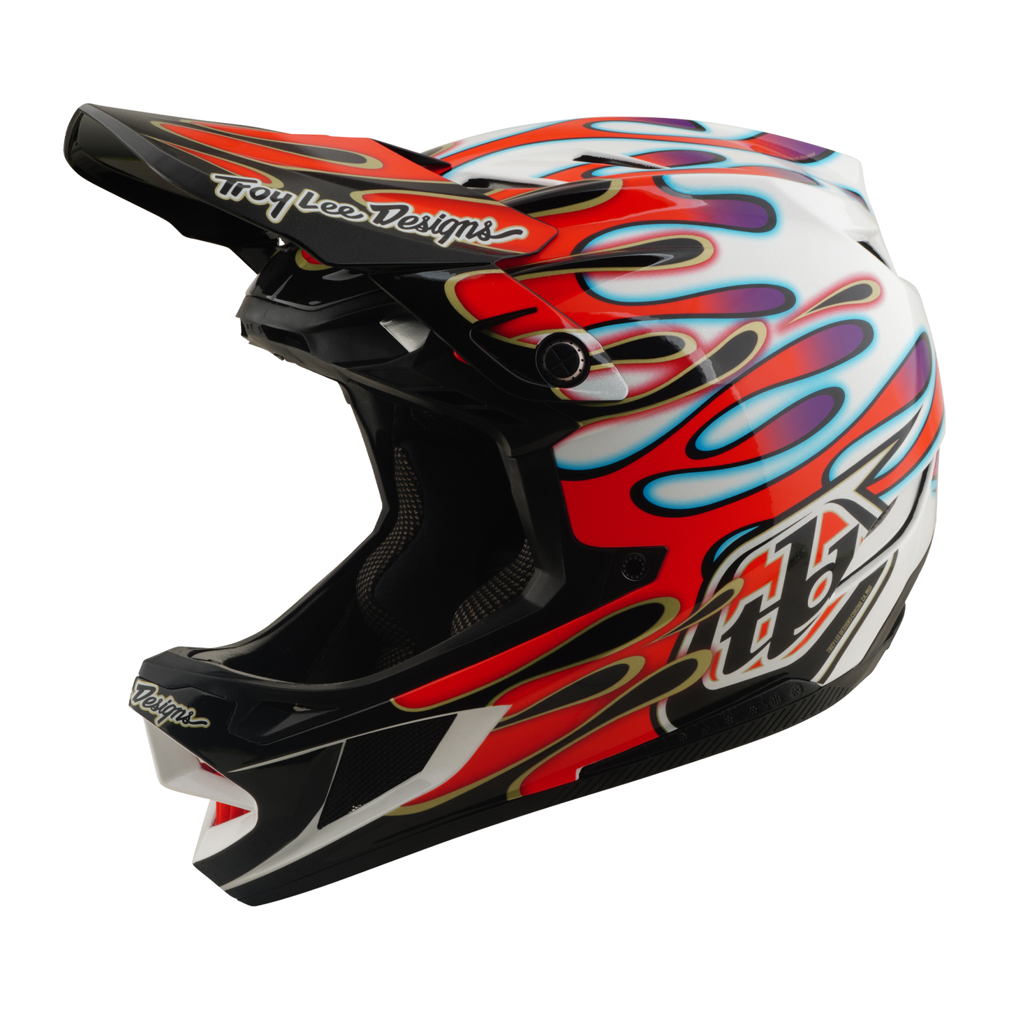 Casco MTB TROY LEE DESIGNS D4 COMPOSITE MIPS OVERSPRAY Bianco/Rosso