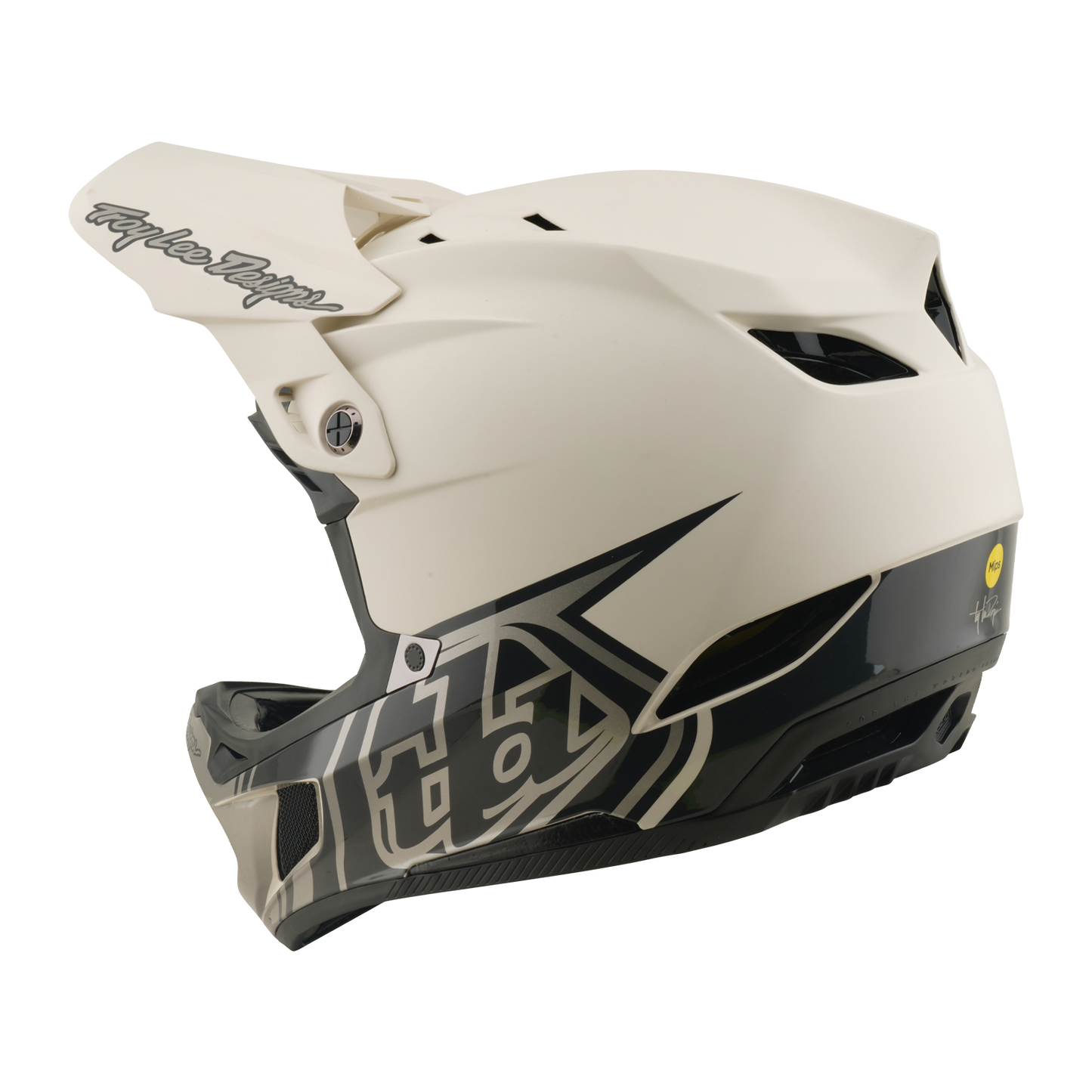 Casco MTB TROY LEE DESIGNS D4 COMPOSITE MIPS STEALTH PUMICE Bianco