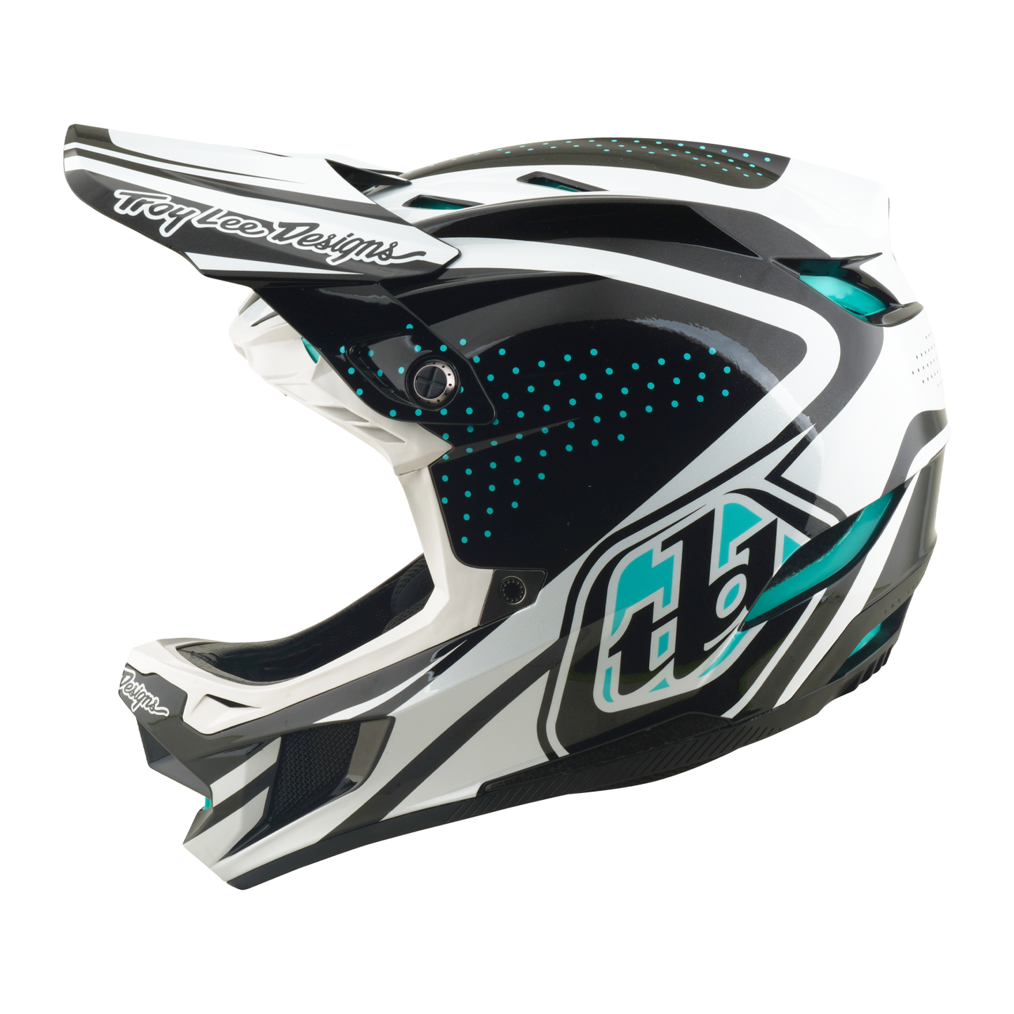 Casco MTB TROY LEE DESIGNS D4 POLIACRILITE MIPS THE LINE Antracite/Bianco