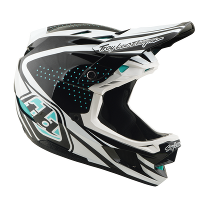 Casco MTB TROY LEE DESIGNS D4 POLYACRYLITE MIPS THE LINE Charcoal/Bianco