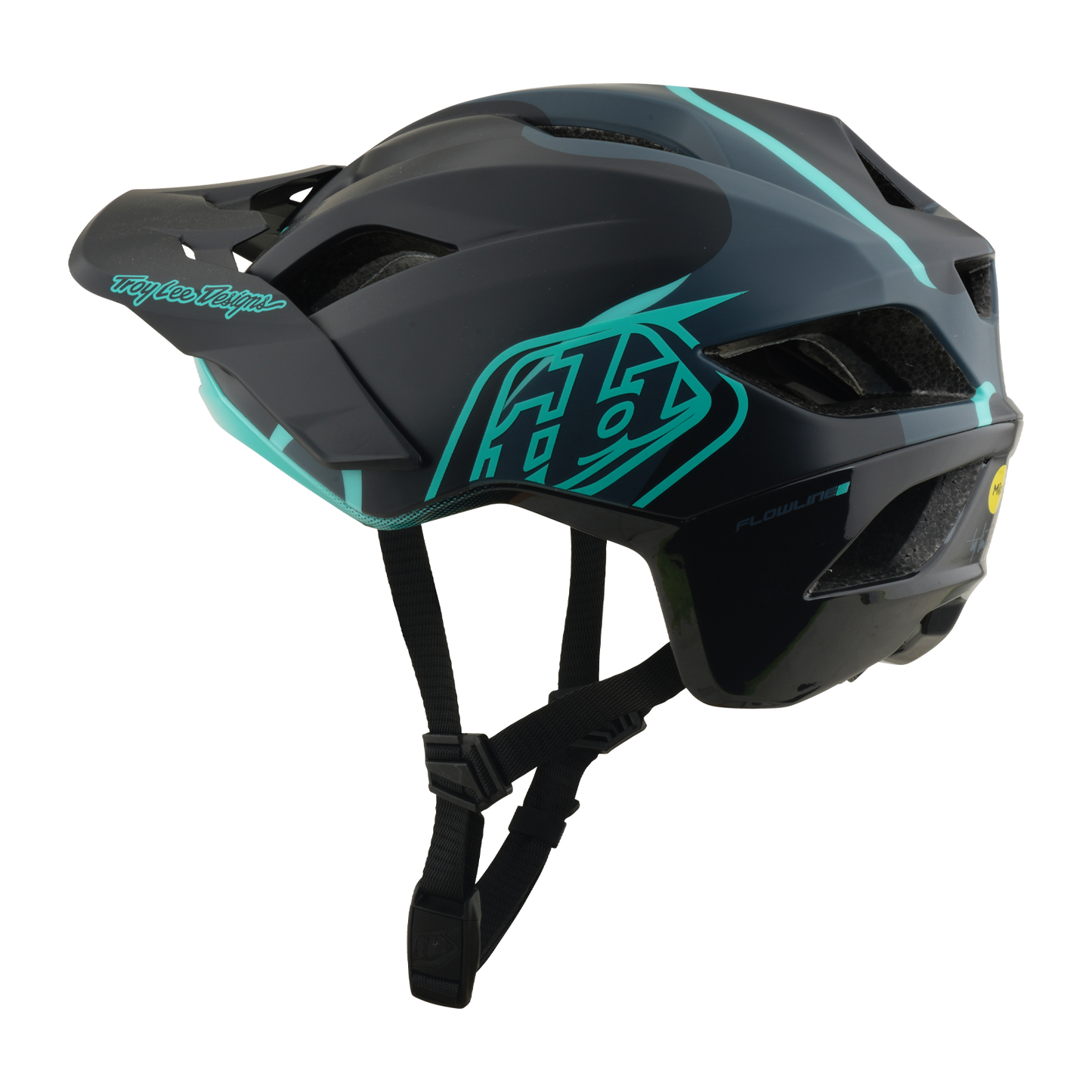 Casco MTB TROY LEE DESIGNS FLOWLINE SE MIPS BADGE Carbonio/Blu
