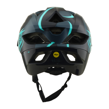 Casco MTB TROY LEE DESIGNS FLOWLINE SE MIPS BADGE Carbon/Blu