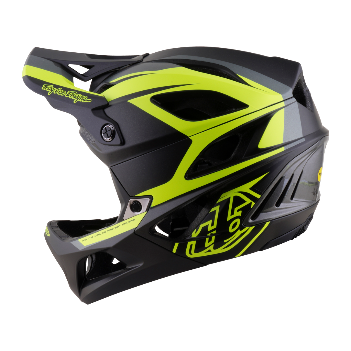 Casco MTB TROY LEE DESIGNS STAGE 2 HIGH VIZ grigio antracite/giallo
