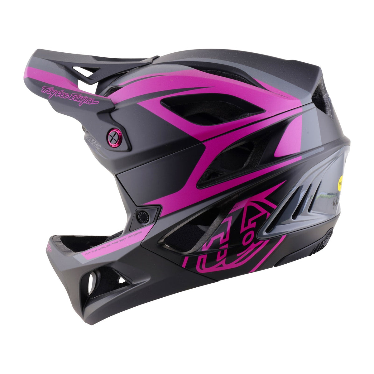 Casco MTB TROY LEE DESIGNS STAGE 2 HIGH VIZ grigio/fucsia fluo