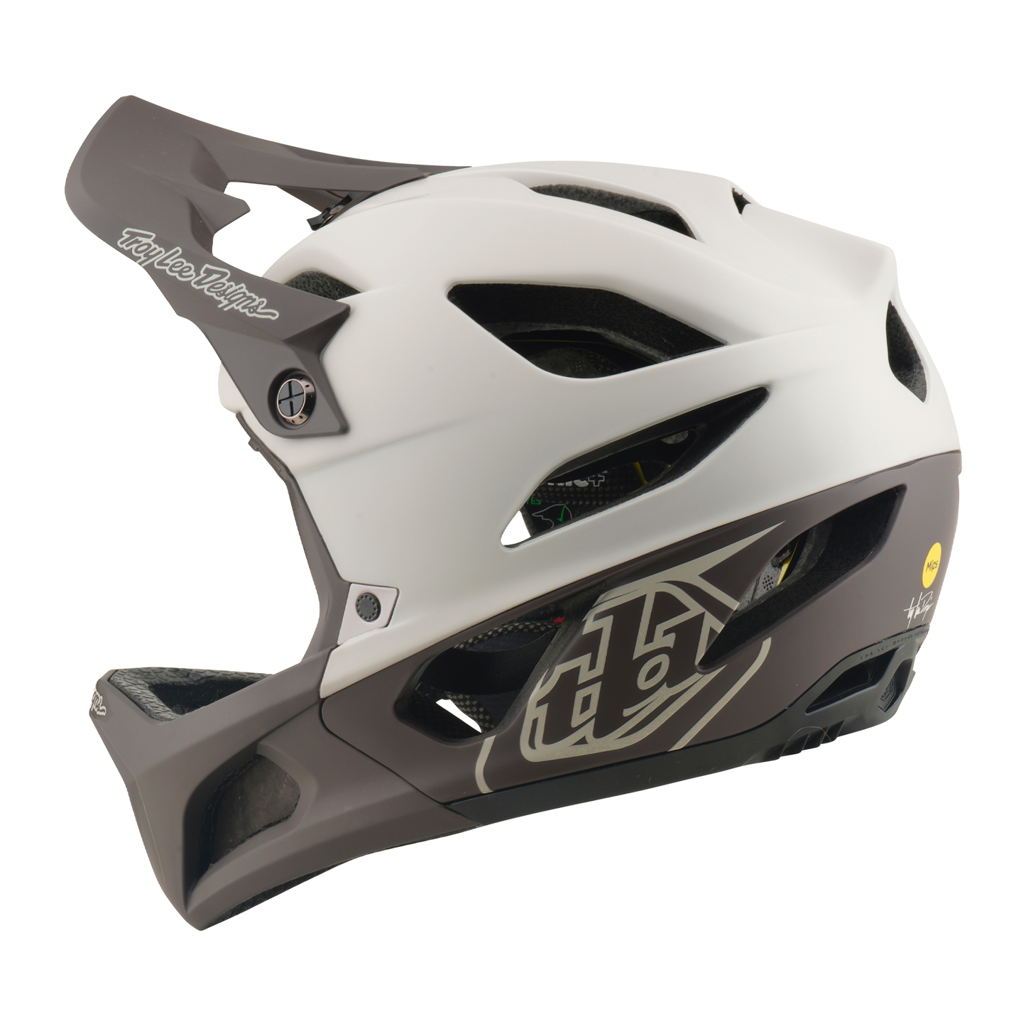 TROY LEE DESIGNS STAGE MIPS DRONE PUMICE Casco MTB Bianco