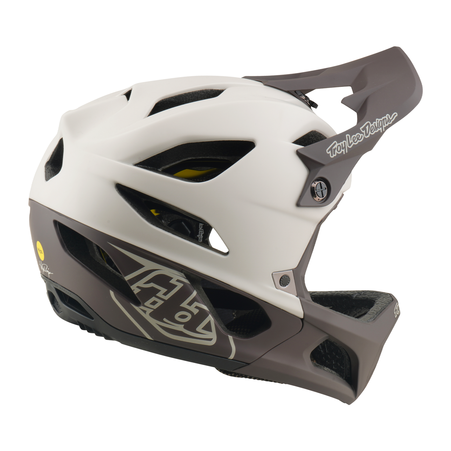 TROY LEE DESIGNS STAGE MIPS DRONE PUMICE Casco MTB Bianco